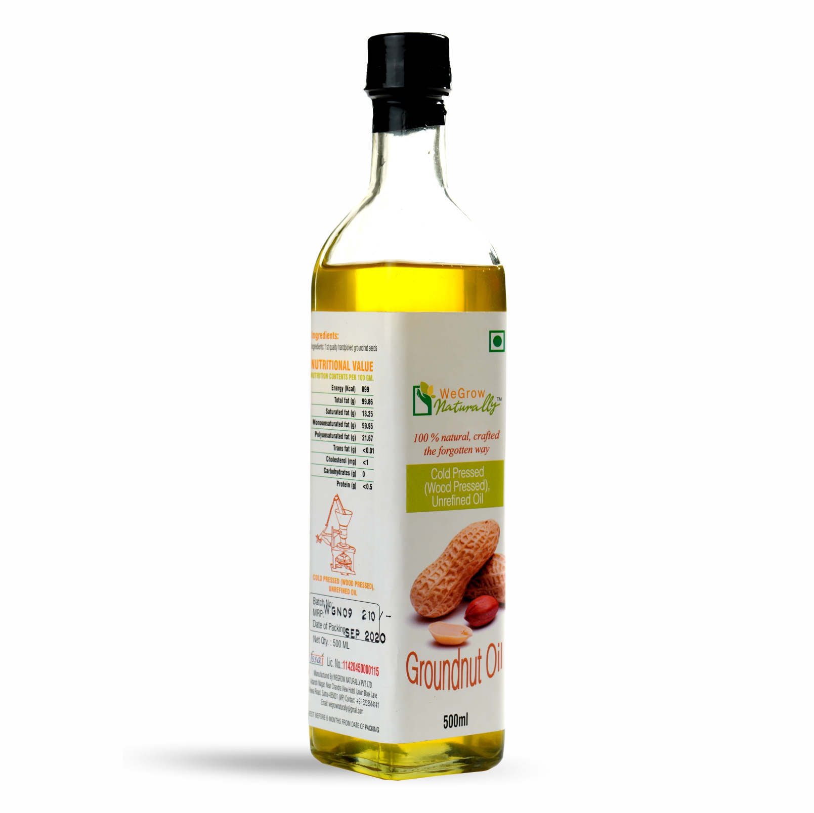 Groundnut oil 500ML Front